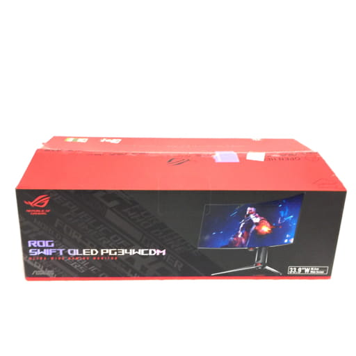 ASUS ROG Swift OLED PG34WCDM ゲーミングモニター 34型 有機EL QHD 3440×1440 ワイド 曲面型